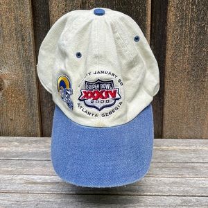 Super Bowl XXXIV Vintage Ball Cap NFL Rams Titans Year 2000 Adjustable Hat